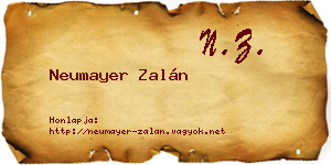 Neumayer Zalán névjegykártya